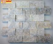Usak City White Marble Splitface Mosaics-5x10cm Thumbnail Photo